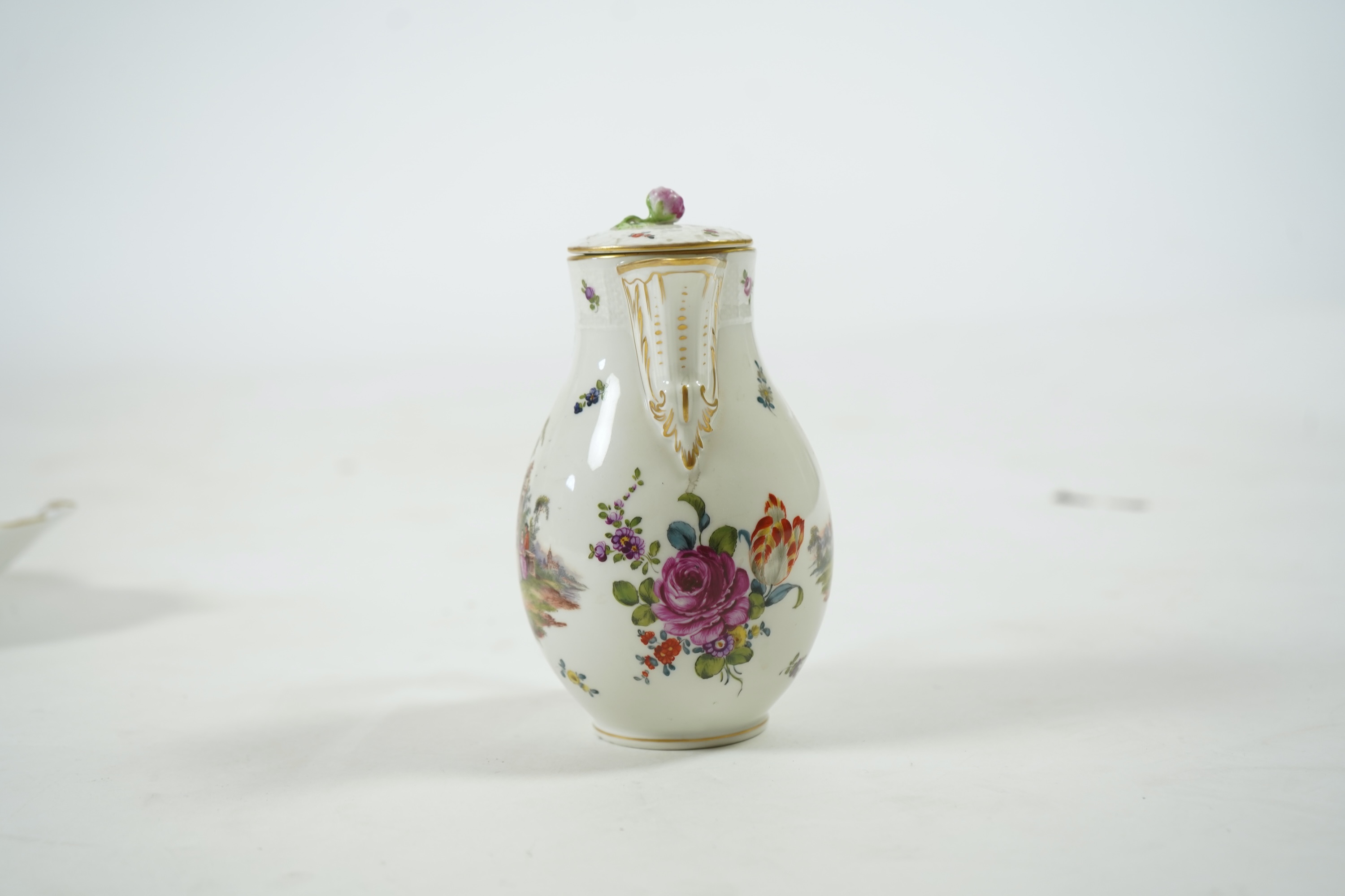 A late 19th century KPM Berlin porcelain tête-à-tête